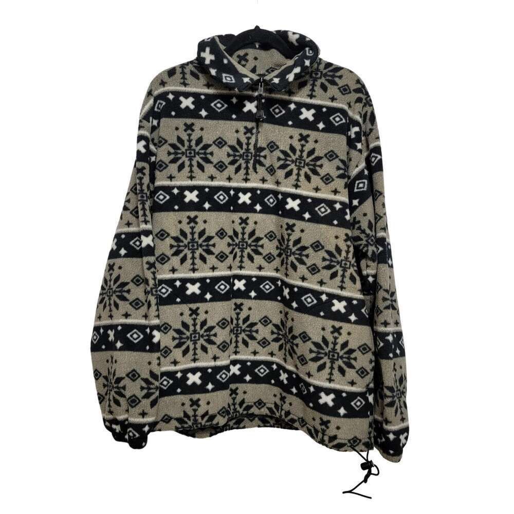 Oversize Neutral Winter Fleece | Vintage Cinch Hem Pullover